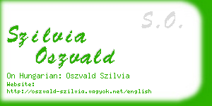 szilvia oszvald business card